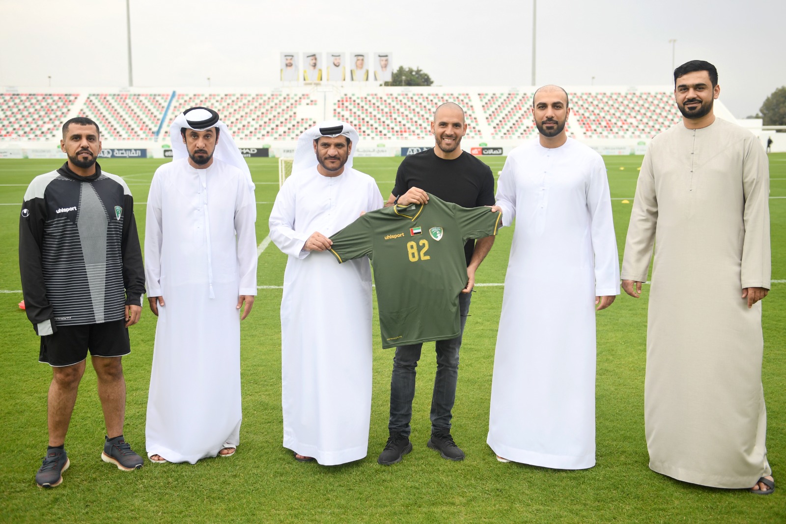 Tunisian international Hussein, who is lying on a visit to the Emirates ...